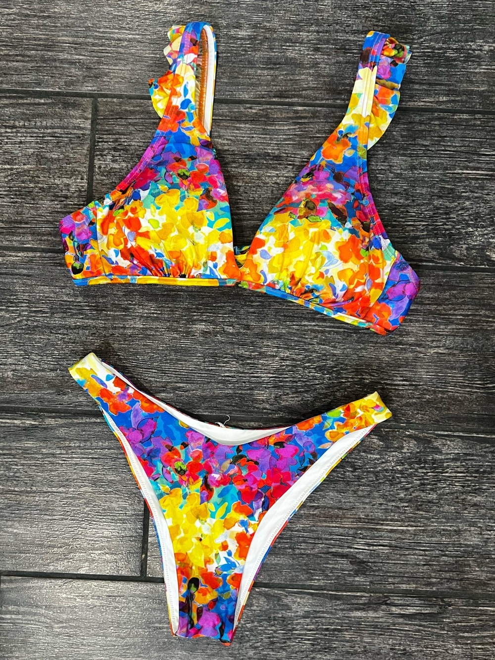 Luli Fama Multicolor Floral Print Bikini